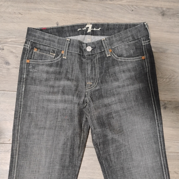 7 for All Mankind "A Pocket" Grey Bootcut Jeans 28 - Picture 11 of 15